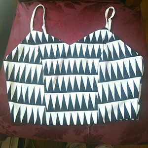 Geometric Pattern Crop Top